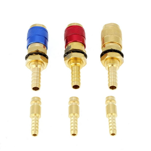 yellow Quick Connector Fitting Gas Adapter Tig Welding Quick Hose Connector Fitting Hose Connector for MIG TIG Welder Torch 
